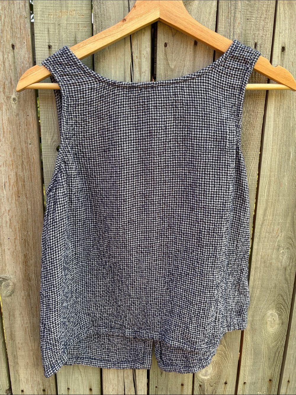 C&C California Black & White Gingham Sleeveless Tank